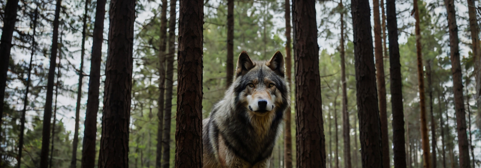 Lobo en el bosque, imagen de contacto Amarok