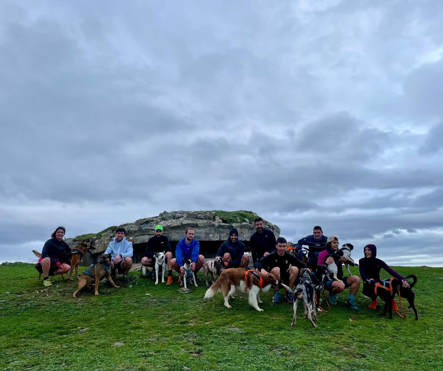 Carrera montaña con perros